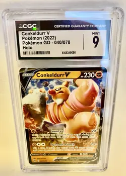 Pokemon Conkeldurr V 040/078 GO Holo CGC 9 Mint Graded Card - Image 1