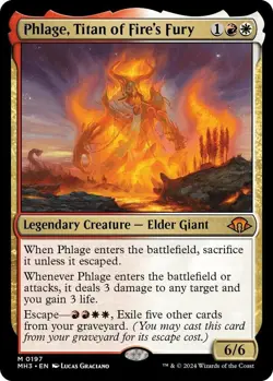 2024 MTG MODERN HORIZONS 3 #0197 PHLAGE, TITAN OF FIRE'S FURY - Image 1