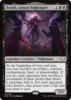 Braids Arisen Nightmare 0082 MTG EOC Commander: Edge of Eternities Rare NP - Image 1