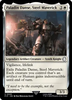 Paladin Danse Steel Maverick 0020 MTG PIP Fallout Uncommon NP - Image 1