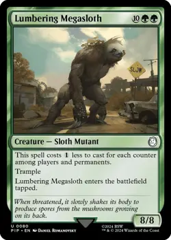Lumbering Megasloth 0080 MTG PIP Fallout Uncommon NP - Image 1