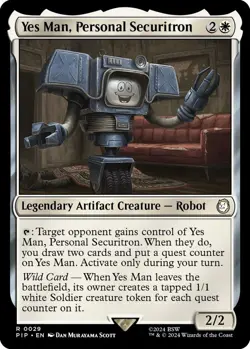 Yes Man Personal Securitron 0029 MTG PIP Fallout Rare NP - Image 1