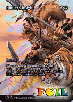 Hunter's Insight Borderless 0035 MTG Marvel Universe Eternal Mythic NP Foil - Image 1