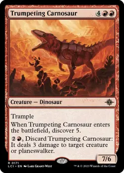 Trumpeting Carnosaur 0171 MTG The Lost Caverns of Ixalan Rare NP - Image 1