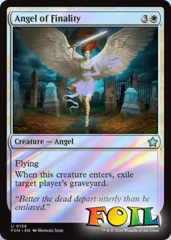 Angel of Finality 0136 MTG Foundations Uncommon NP Foil - Image 1