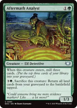 Aftermath Analyst 0091 MTG EOC Commander: Edge of Eternities Uncommon NP - Image 1