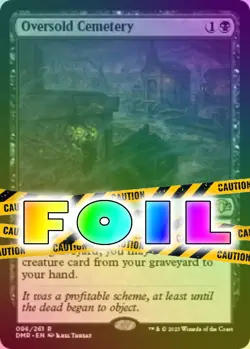 Oversold Cemetery 0096 MTG DMR Dominaria Remastered Rare NP Foil - Image 1