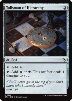 Talisman of Hierarchy 0142 MTG Commander: Aetherdrift Uncommon NP - Image 1