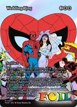 Wedding Ring Borderless 0007 MTG Marvel Universe Eternal Mythic NP Foil - Image 1