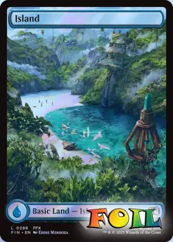 Island 0298 MTG FINAL FANTASY Land NP Foil - Image 1