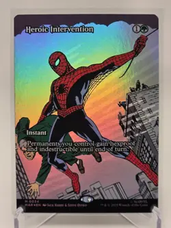 Heroic Intervention Borderless 0034 MTG Marvel Universe Eternal Mythic NP Foil - Image 1