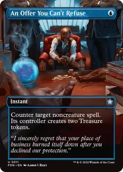 An Offer You Cant Refuse Borderless 0311 MTG FDN Foundations Uncommon NP - Image 1