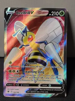 Beedrill V (Full Art) 160/189 Swsh10: Astral Radiance Holo Pokemon Card - Image 1