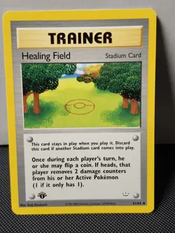 Pokemon TCG Cards 1st Edition Healing Field 61/64 Neo Revelation Uncommon Card - Image 1