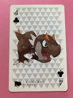 Pokemon X Nintendo Playing Card TCG Tyrunt 4 of Clubs 2013 Japanese F/S - Image 1
