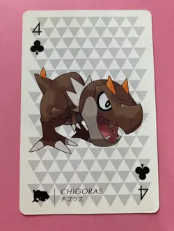 Pokemon X Nintendo Playing Card TCG Tyrunt 4 of Clubs 2013 Japanese F/S - Image 2