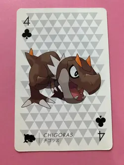 Pokemon X Nintendo Playing Card TCG Tyrunt 4 of Clubs 2013 Japanese F/S - Image 3
