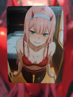 Zero Two Darling in the Franxx Anime Waifu Sexy Goddess Doujin Lewd Hentai Card - Image 1