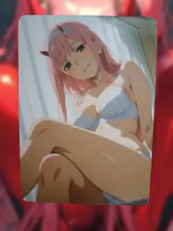 Zero Two Darling in the Franxx Anime Waifu Sexy Goddess Doujin Lewd Hentai Card - Image 1