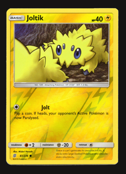 Pokemon TCG Joltik Unified Minds Sun & Moon SM 61 Reverse Holo NM Card - Image 1