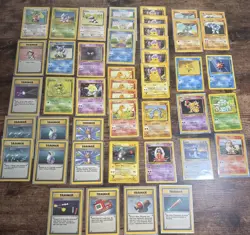 Vintage Base Set Pokemon 45 Card Lot Mixed Condition Read Description - Image 1