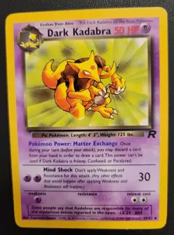 Dark Kadabra - 39/82 - Pokemon Team Rocket Unlimited Card - Image 1