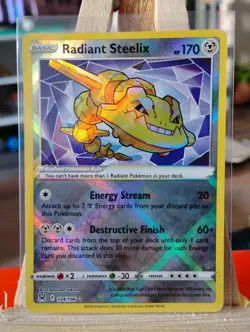 Radiant Steelix 124/196 Lost Origin Holo NM Pokemon TCG Rare Card✨ - Image 1
