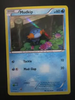 MUDKIP HOLO POKEMON CARD 33/160 PRIMAL CLASH LIGHTLY PLAYED EX+ - Image 1