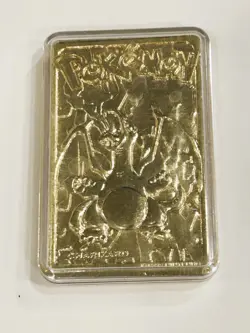 Pokemon 1999 Charizard 23K Gold Plated Trading Card Bar - Burger King Vintage - Image 1