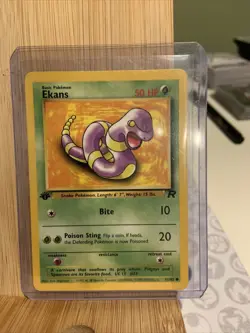 Pokemon Card 1st Edition Ekans 56/82 Team Rocket Common - Image 1