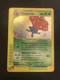 Pokemon Card Aquapolis Vileplume H31/H32 LP - Image 1