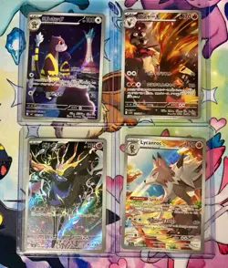 Pokemon Card Lot - Xerneas AR, Blaziken AR, Watchog AR JP + Lycanroc IR Eng - Image 1