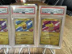PSA 10 Pikachu Batik Sequential Set 101, 154, 155, 190 Indonesia Pokemon Card - Image 3