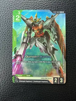 Gundam Kyrios ST07-007 C+ Celestial Drive Textured Foil Gundam Card Game NM/M - Image 1