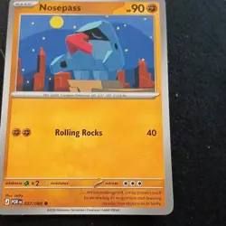 Pokemon Nosepass Basic 90 HP Pokemon TCG Card POR 037/088 Regular Finish - Image 1