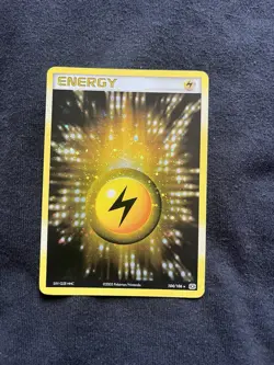 Pokemon Lightning Energy EX Emerald Holo Rare 104/106 2005 Card NM+ - Image 5