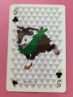 Pokemon Nintendo Playing Card TCG SKIDDO 5 of Clubs 2013 Japanese F/S - Image 1