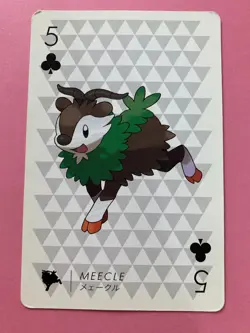 Pokemon Nintendo Playing Card TCG SKIDDO 5 of Clubs 2013 Japanese F/S - Image 3