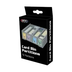 BCW Card Storage Box Card Bin Partitions - Gray - New in box - Image 1