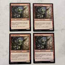 Magic the Gathering MTG Goblin Instigator Play Set Of 4 Cards - Image 1