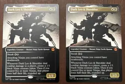 MTG Magic the Gathering: Dark Leo and Shredder x 2 (Borderless TMNT) NM - Image 1