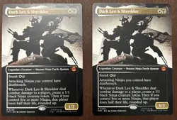 MTG Magic the Gathering: Dark Leo and Shredder x 2 (Borderless TMNT) NM - Image 2