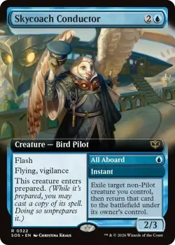 x1 Skycoach Conductor - Foil - Extended Art R MTG Secrets of Strixhaven M/NM, En - Image 1