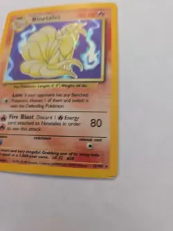 Vintage 1999 Holographic Ninetales Pokemon Card Rare 12/102 - Image 2