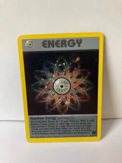 Rainbow Energy 17/82 Team Rocket Holo Rare Pokemon Card WOTC 2000 LP - Image 1