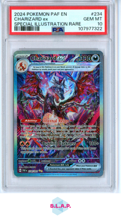 CHARIZARD EX SPECI4L ILL RARE POKEMON PAF EN-PALDEAN FATES 2024 234 PSA 10 - Image 1