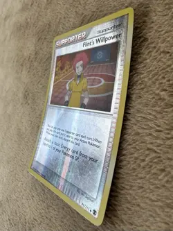 2009 Pokemon Rising Rivals Supporter Flint’s Willpower Reverse Holo 91/111 LP/MP - Image 2