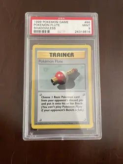 1999 Pokemon Game Pokemon Flute Shadowless Mint 9 PSA old cert - Image 1