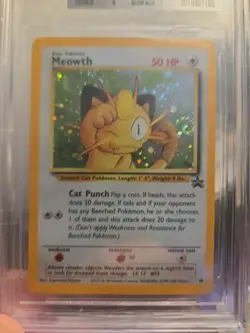 2000 Pokemon TCG Black Star Promo #10 Meowth GAME BOY Holo Bgs 7.5 - Image 2