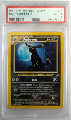 2001 POKEMON NEO DISCOVERY #13 UMBREON-HOLO PSA 4 - Image 1